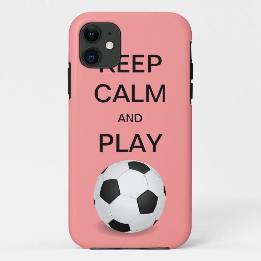 BEHALTEN Sie RUHE-UND SPIEL-FUSSBALL CaseMate Case-Mate iPhone Hülle (Rückseite)
