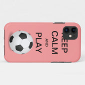 BEHALTEN Sie RUHE-UND SPIEL-FUSSBALL CaseMate Case-Mate iPhone Hülle (Rückseite (Horizontal))