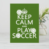 Behalten Sie Ruhe-und Spiel-Fußball (irgendeine Einladung (Stehend Vorderseite)