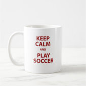 Behalten Sie Ruhe-und Spiel-Fußball Kaffeetasse (Links)
