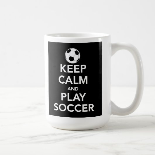 Behalten Sie Ruhe-und Spiel-Fußball-Tasse Kaffeetasse (Rechts)