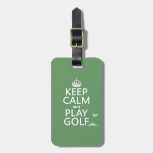 Behalten Sie Ruhe-und Spiel-Golf - alle Farben Gepäckanhänger