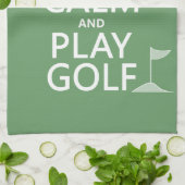 Behalten Sie Ruhe-und Spiel-Golf - alle Farben Geschirrtuch (Gefaltet)