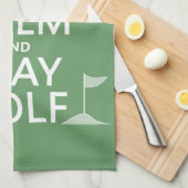 Behalten Sie Ruhe-und Spiel-Golf - alle Farben Geschirrtuch (Viertel Falte)