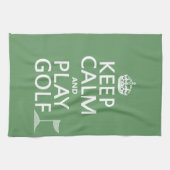 Behalten Sie Ruhe-und Spiel-Golf - alle Farben Geschirrtuch (Horizontal)