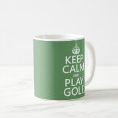 Behalten Sie Ruhe-und Spiel-Golf - alle Farben Kaffeetasse (VorderseiteRechts)