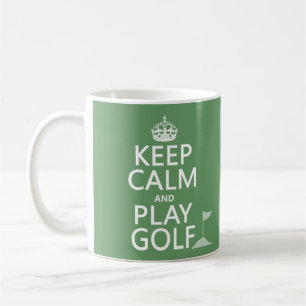Behalten Sie Ruhe-und Spiel-Golf - alle Farben Kaffeetasse