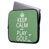 Behalten Sie Ruhe-und Spiel-Golf - alle Farben Laptopschutzhülle (Vorderseite Links)