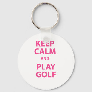Behalten Sie Ruhe-und Spiel-Golf Schlüsselanhänger