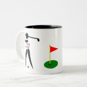Behalten Sie Ruhe-und Spiel-personalisierte Zweifarbige Tasse (Vorderseite Links)