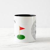 Behalten Sie Ruhe-und Spiel-personalisierte Zweifarbige Tasse (Mittel)