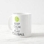 "BEHALTEN Sie RUHE UND SPIEL PICKLEBALL" Kaffeetasse (Vorderseite Links)