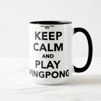 Behalten Sie Ruhe und Spiel Ping Pong Tasse