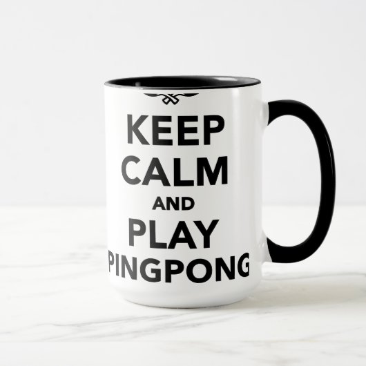 Behalten Sie Ruhe und Spiel Ping Pong Tasse (Rechts)