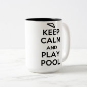 Behalten Sie Ruhe-und Spiel-Pool-Kaffee-Tasse Zweifarbige Tasse (VorderseiteRechts)