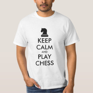 Behalten Sie Ruhe-und Spiel-Schacht-shirts T-Shirt