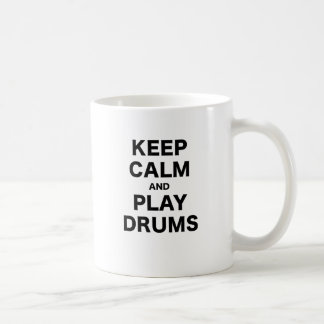 Behalten Sie Ruhe-und Spiel-Trommeln Kaffeetasse