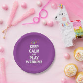 Behalten Sie Ruhe und Spiel Webkinz Pappteller (Party)