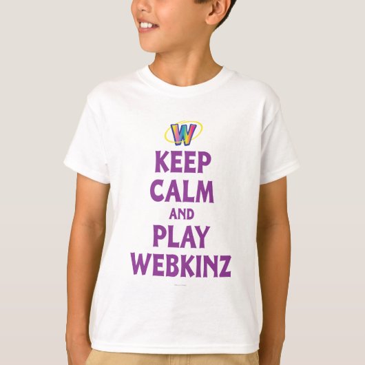 Behalten Sie Ruhe und Spiel Webkinz T-Shirt (Vorderseite)