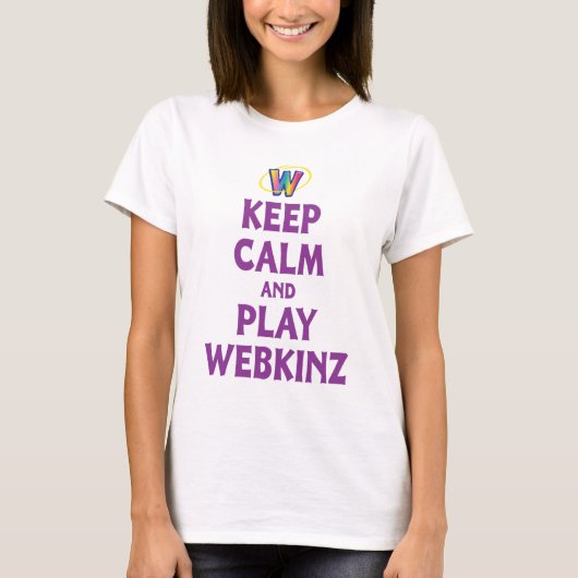 Behalten Sie Ruhe und Spiel Webkinz T-Shirt (Vorderseite)