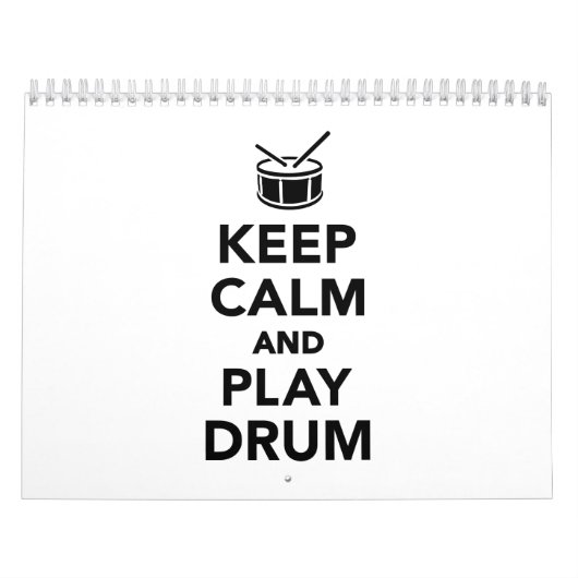 Behalten Sie Ruhe und Spieltrommel Kalender (Titelbild)