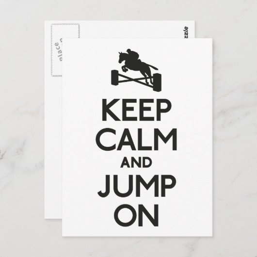Behalten Sie Ruhe und springen Sie an Postkarte (Vorne/Hinten)