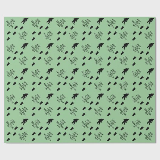 Behalten Sie Ruhe und Squatch auf Geschenkpapier (Flach)