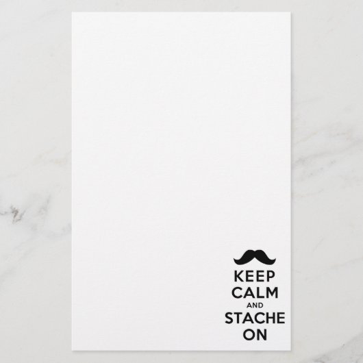 Behalten Sie Ruhe und Stache an Briefpapier (Vorderseite)