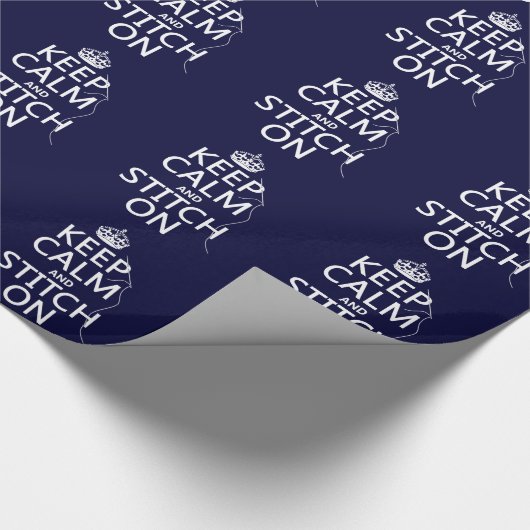 Behalten Sie Ruhe und Stich auf (alle Farben) Geschenkpapier (Ecke)