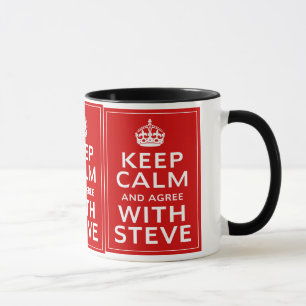 Behalten Sie Ruhe und stimmen Sie mit Steve Tasse