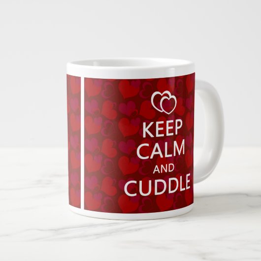 Behalten Sie Ruhe und streicheln Sie Jumbo-Tasse (Vorderseite Rechts)