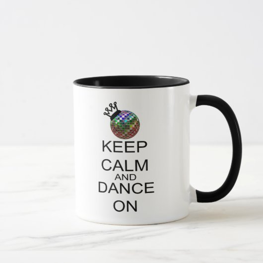 Behalten Sie Ruhe und tanzen Sie an Tasse (Rechts)