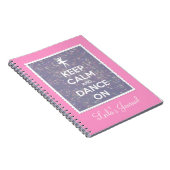 Behalten Sie Ruhe und tanzen Sie auf Lavendel Notizblock (Rechte Seite)