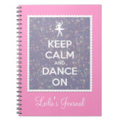 Behalten Sie Ruhe und tanzen Sie auf Lavendel Notizblock (Vorderseite)