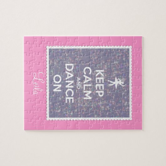 Behalten Sie Ruhe und tanzen Sie auf Lavendel Puzzle (Horizontal)