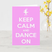 Behalten Sie Ruhe und tanzen Sie auf rosa Karte (Gelbe Blume)