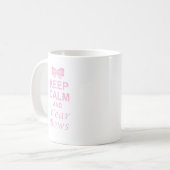 Behalten Sie Ruhe und tragen Sie Bögen Kaffeetasse (Vorderseite Links)