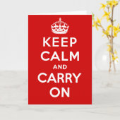 Behalten Sie Ruhe und tragen Sie britisches Poster Karte (Gelbe Blume)