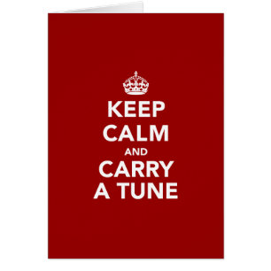 Behalten Sie Ruhe und tragen Sie eine Melodie