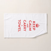 Behalten Sie Ruhe und tragen Sie Tuch a [Hand], (Handtuch)