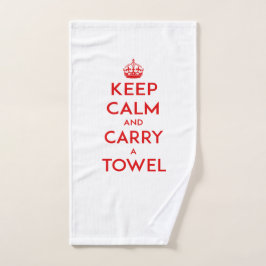 Behalten Sie Ruhe und tragen Sie Tuch a [Hand],