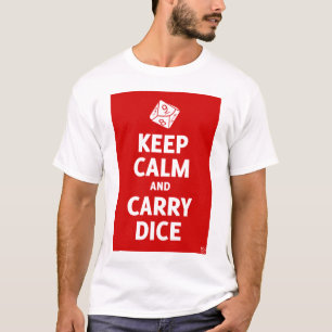 Behalten Sie Ruhe und tragen Sie Würfel-T - Shirt