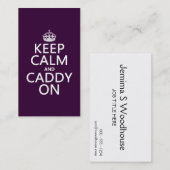 Behalten Sie Ruhe und Transportgestell an, Golf Visitenkarte (Vorne/Hinten)