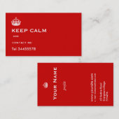 behalten Sie Ruhe und treten Sie mit mir in Visitenkarte (Vorne/Hinten)
