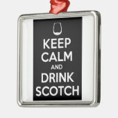Behalten Sie Ruhe und trinken Sie schottisches Silbernes Ornament (Links)