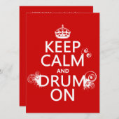 Behalten Sie Ruhe und Trommel auf (irgendeine Einladung (Vorne/Hinten)