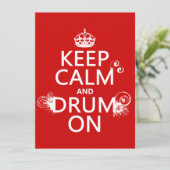 Behalten Sie Ruhe und Trommel auf (irgendeine Einladung (Stehend Vorderseite)