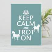 Behalten Sie Ruhe und Trot an - Pferde - alle Einladung (Stehend Vorderseite)