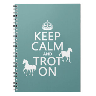 Behalten Sie Ruhe und Trot an - Pferde - alle Notizblock