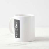 Behalten Sie Ruhe und Uke an Kaffeetasse (Vorderseite Links)